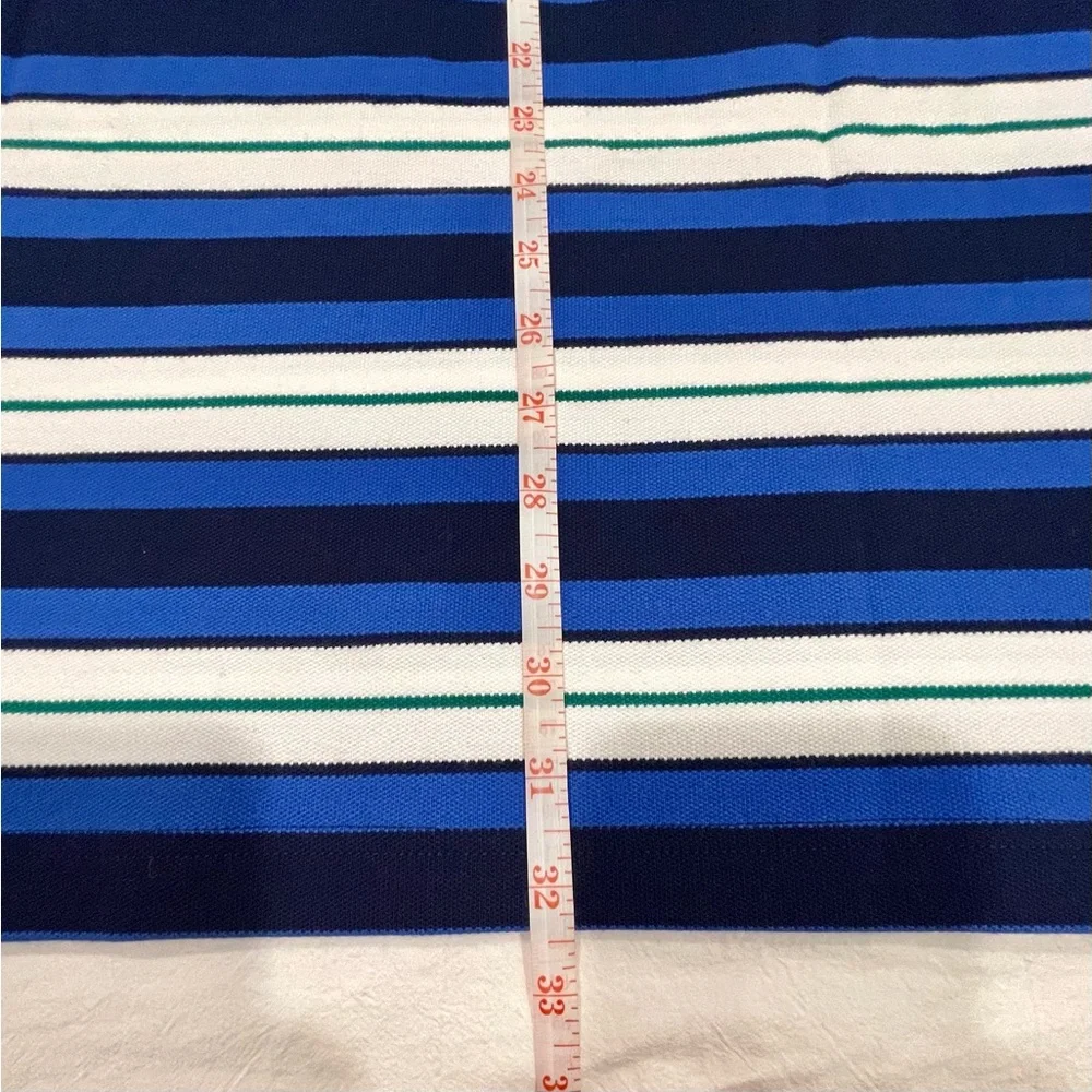 Lands' End Mens Striped Polo Shirt XL Tall XLT Short Sleeve Cotton
